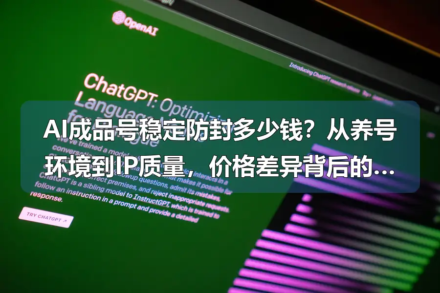 AI成品号稳定防封多少钱？从养号环境到IP质量，价格差异背后的技术门道与选购避坑要点